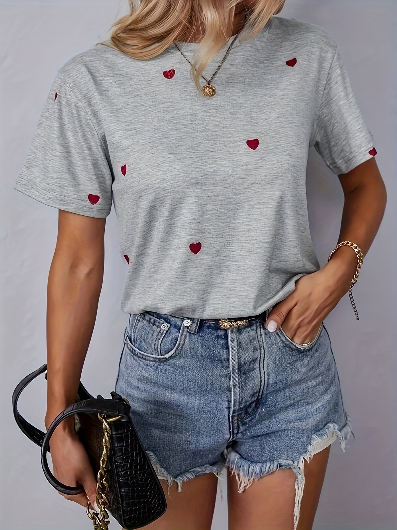 Hartprint T-Shirt voor Vrouwen - StudioMarella