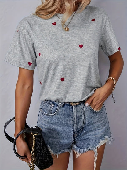 Hartprint T-Shirt voor Vrouwen - StudioMarella