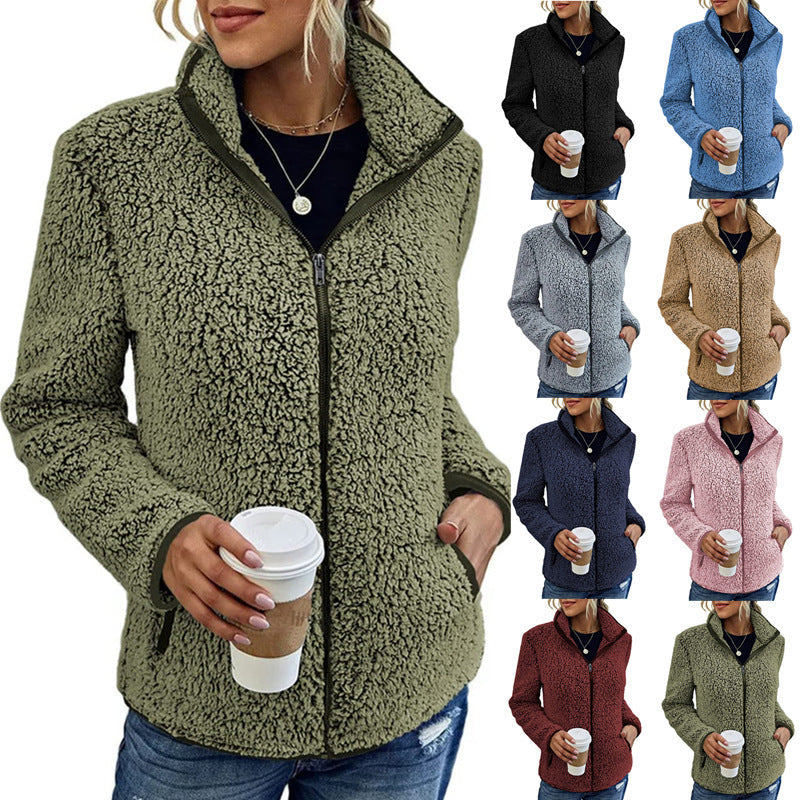 Dames Fleece Jas Warm en Waterdicht met Rits