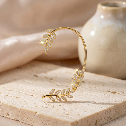 Verstelbare Oorklemmen Oorbellen – Elegante Tak-geïnspireerde Sieraden met Glinsterende Details voor Dames