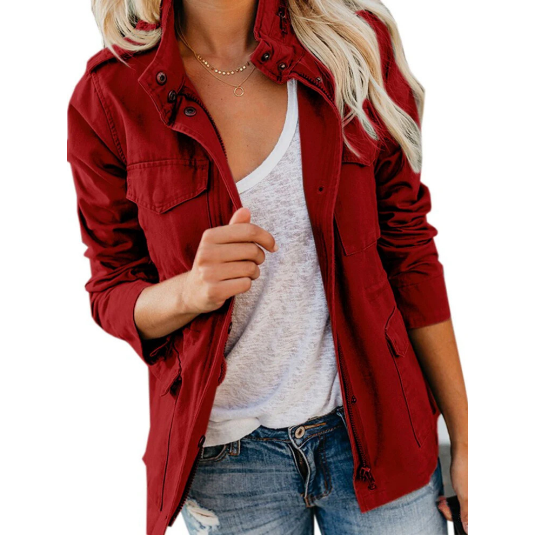 Dames Jas Met Ritssluiting Modern en Stijlvol