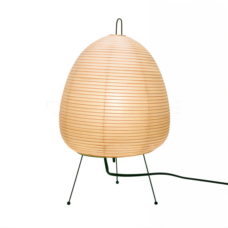 Ronde Tafellamp met Rijstpapier en Bamboe - Japans Geïnspireerd Minimalistisch Design - Warm Wit 2700K LED - Ø25×38 cm