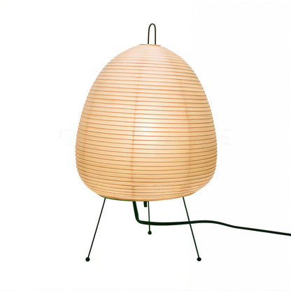 Ronde Tafellamp met Rijstpapier en Bamboe - Japans Geïnspireerd Minimalistisch Design - Warm Wit 2700K LED - Ø25×38 cm