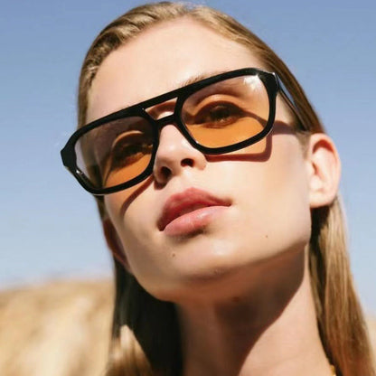 Dames Zonnebril Aviator Stijl Kleurige Lensen