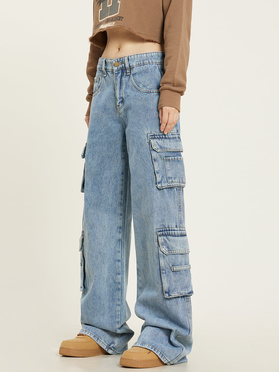 Dames Cargo Jeans Baggy Relax Fit Zomer