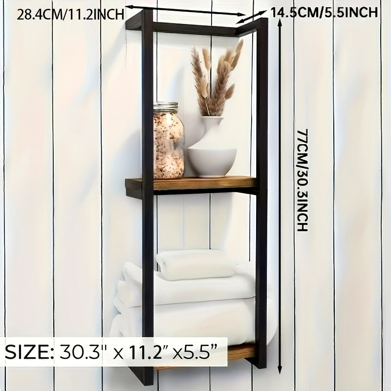 Metalen Handdoekhouder Dubbel Wandmontage 77cm | Ruimtebesparend Badkamerrek