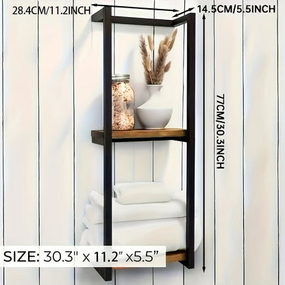 Metalen Handdoekhouder Dubbel Wandmontage 77cm | Ruimtebesparend Badkamerrek