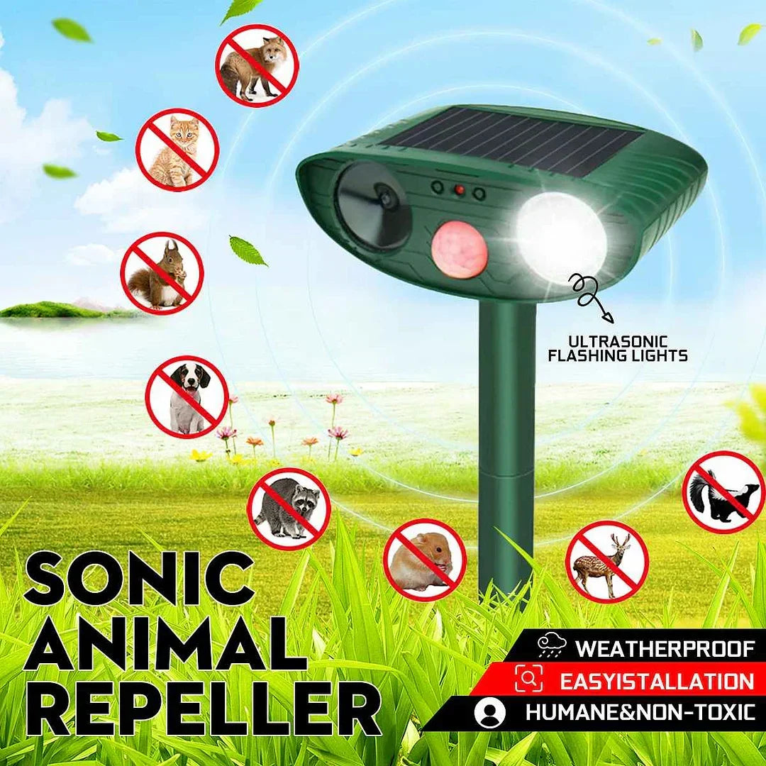 Zonne-energie Ultrasone Hertenafweerder – Effectieve Dierverdrijver voor Tuin & Erf binnen 48 Uur