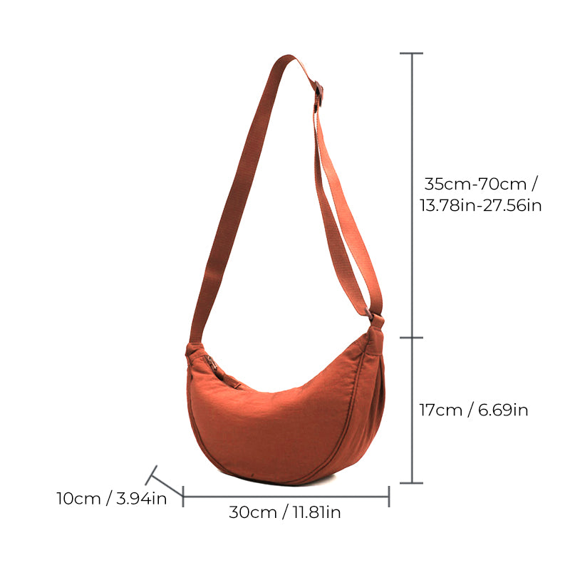 Halve Maan Schoudertas Kunstleer Elegante Damestas Crossbody Handtas Mode Accessoire Casual Dagelijks Gebruik