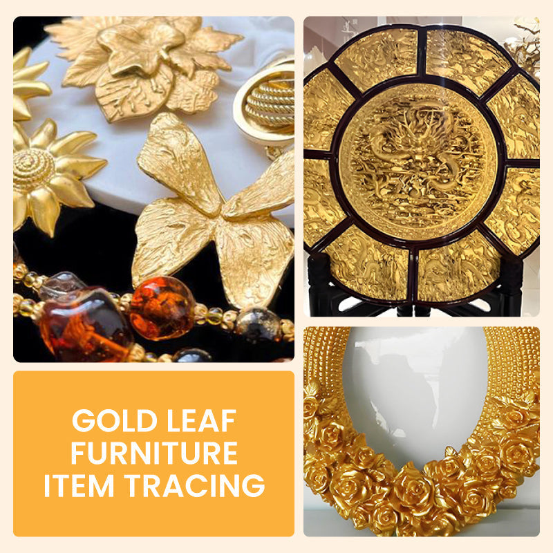Metallic Bladverf met Penseel – Premium Goud en Zilver Metaaleffect voor Creatieve Projecten – Waterbasis Decoratieverf 200g