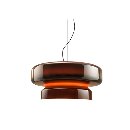 Hanglamp Glas Metaal LED Retro Bruin Eettafel Woonkamer Verstelbaar Snoer Design Verlichting Modern Interieur