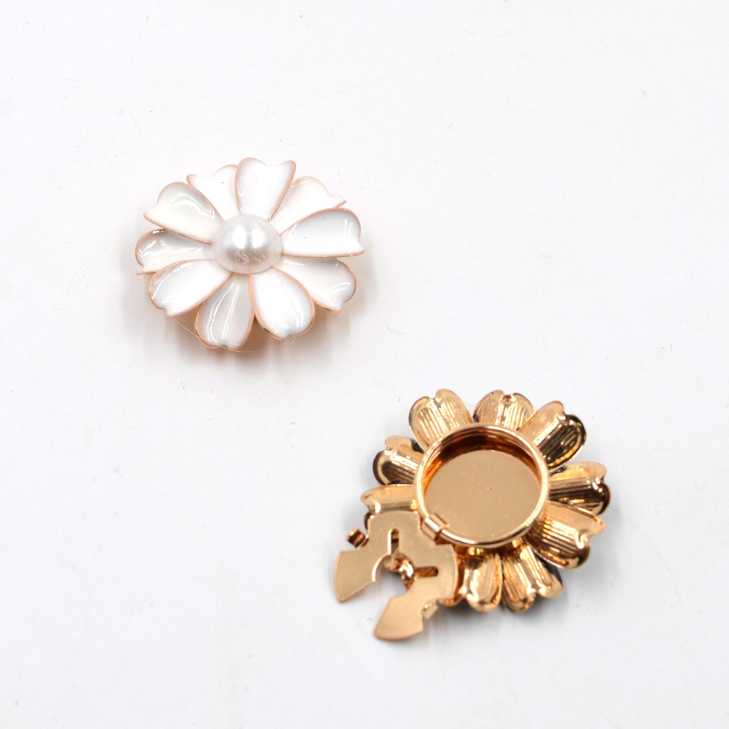 Bloem Knopcovers voor Dames Met Steentjes en Glitter