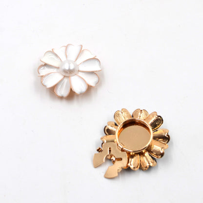 Bloem Knopcovers voor Dames Met Steentjes en Glitter