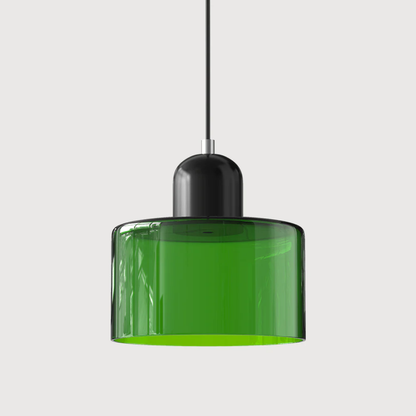 Lismeno Retro Hanglamp Glas 15cm Groen Oranje Eettafel Keuken Vintage Verlichting Compact