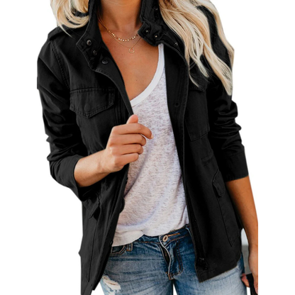 Dames Jas Met Ritssluiting Elegant en Chic