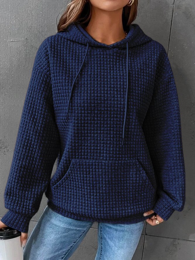 Dames Hoodie Wafelgebreid Comfortabel en Zacht