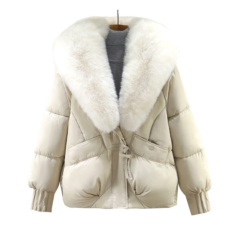 Dames Winterjas Luxe Imitatiebontkraag Koreaanse Look