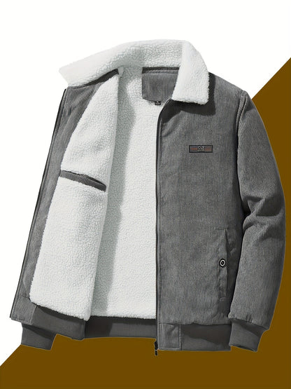 Warme Heren Winterjas met Reverskraag en Stijlvol Design