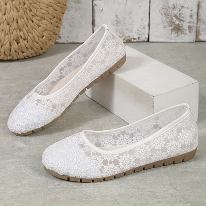 Balletschoenen Bloemenpatroon Roze Dameschoenen