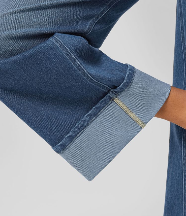 Dames Jeans Zwart Wide Leg Comfortabele Broek