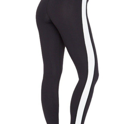 Dames Sportlegging met Contrasterende Strepen Elastisch