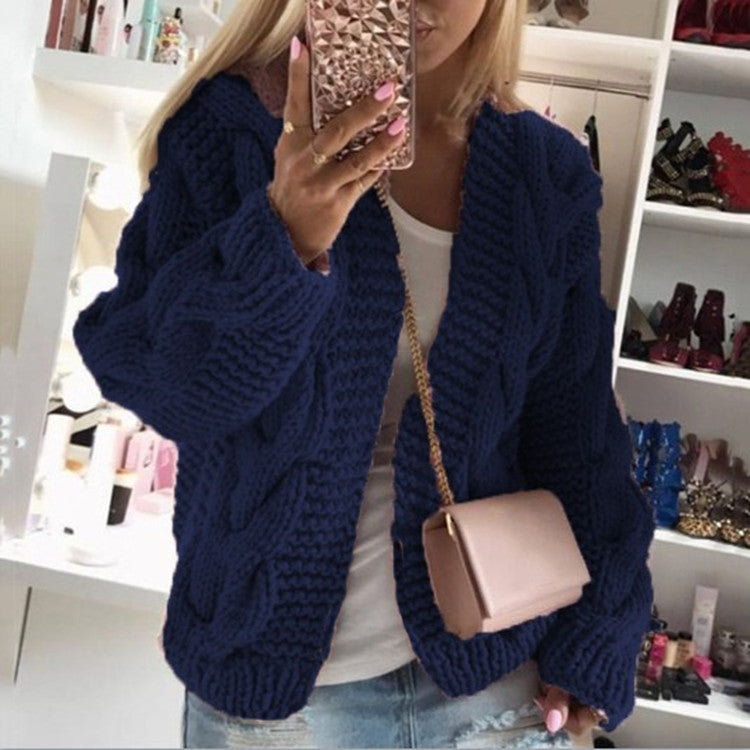 Dames Vest Gebreid Kabelpatroon Stijlvol Warm
