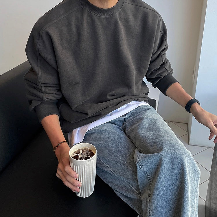 Heren Sweater Comfortabel Minimalistisch Casual Look