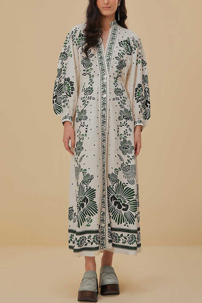 Isabella Jurk Lange Mouwen Maxi Zwart