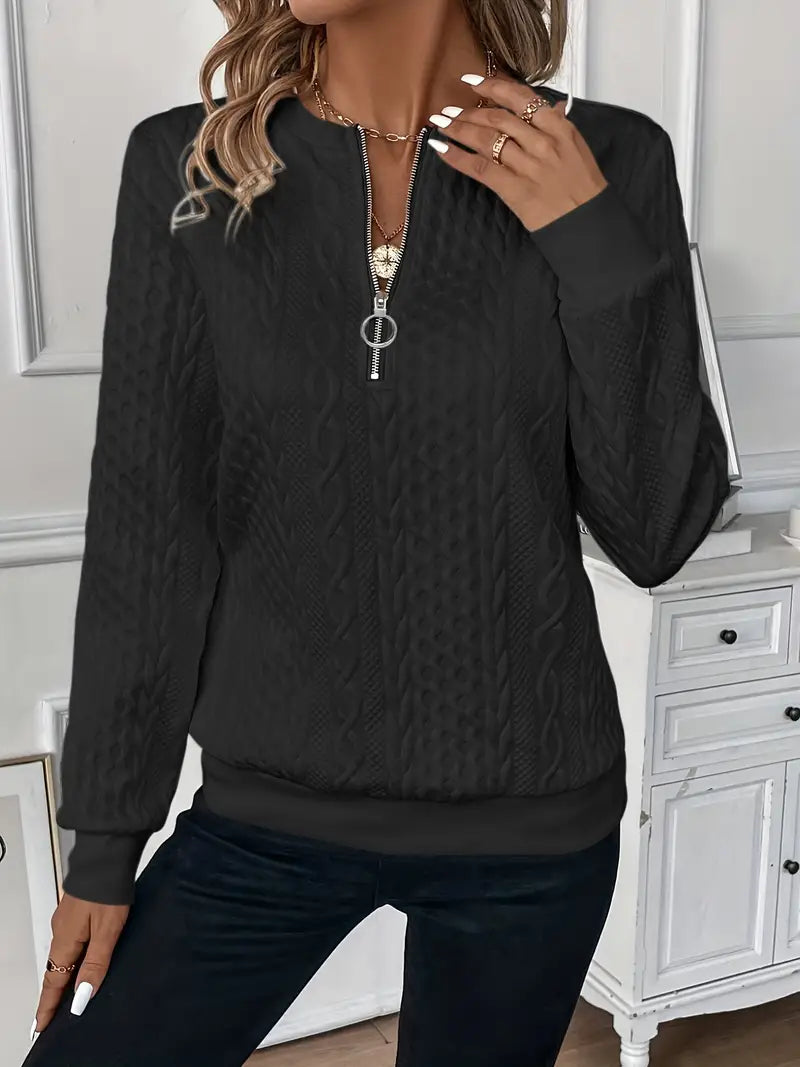 Dames Trui met Rits – Zachte Sweater voor Elke Dag