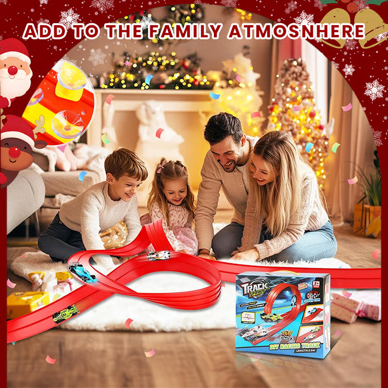 Flexibele DIY Racebaan voor Kinderen – 5 Meter Race Track met Auto's en Loopings