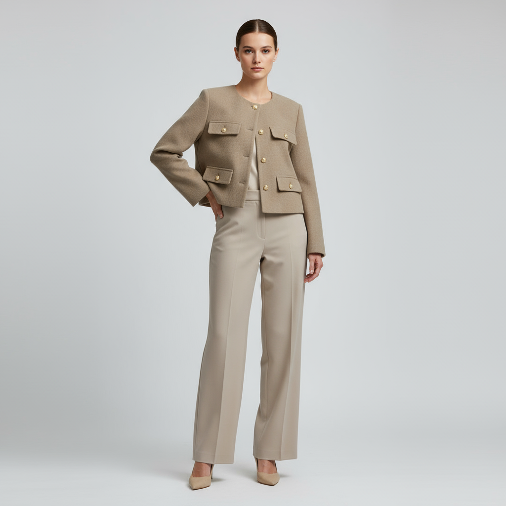 Dames Vintage Jack Met Knopen - StudioMarella