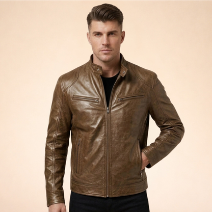 Leren Jack Elegant Tijdloos Design voor Mannen