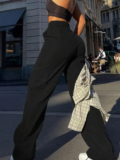 Dames Cargo Broek Lichtgewicht Effen Stof