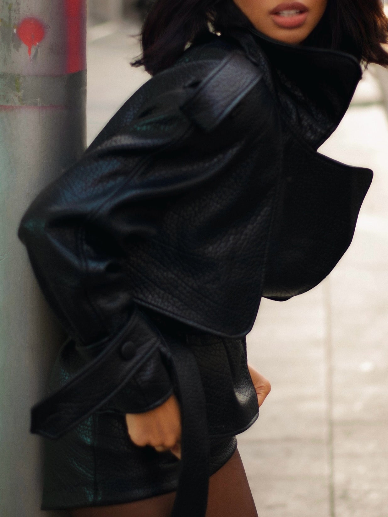 Leren Motorjas Dames Set Zwart Stoere Biker Outfit