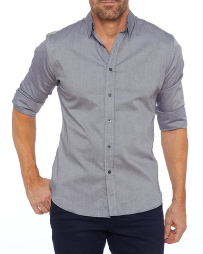 Heren Overhemd Slim Fit Stretch met Ritssluiting