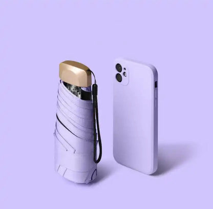 Ultrakleiner Opvouwbare Reisparaplu Windbestendig UV-werend Lichtblauw Zwart Groen Roze Paars Geel Wit Compact Zakformaat