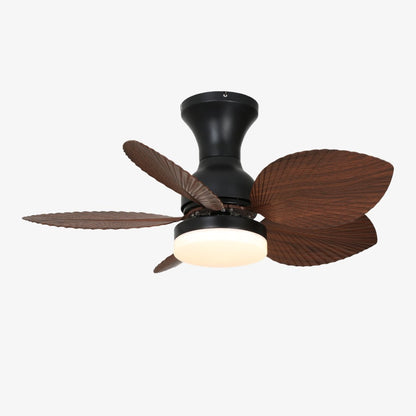 Plafondventilator met verlichting Florence in vintage houtlook — design plafondventilator met lamp, 6 snelheden, afstandsbediening, E27 of LED, geschikt voor woonkamer slaapkamer