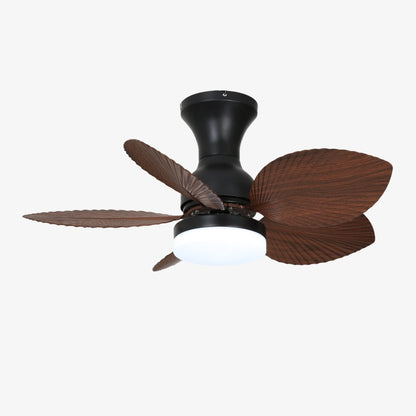 Plafondventilator met verlichting Florence in vintage houtlook — design plafondventilator met lamp, 6 snelheden, afstandsbediening, E27 of LED, geschikt voor woonkamer slaapkamer