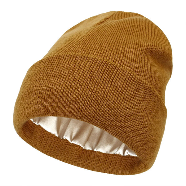 Zijden Wintermuts Dames Wol Voering Haarbescherming Ademend Windbestendig Warm Winteraccessoire Mode