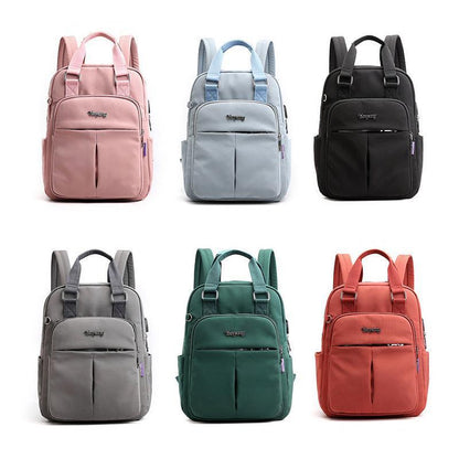 Waterdichte Dagelijkse Rugzak met USB Oplaadpoort Zwart Grijs Roze Groen Blauw Rood Multifunctioneel voor Werk School Reizen Laptop iPad Telefoon Opslag