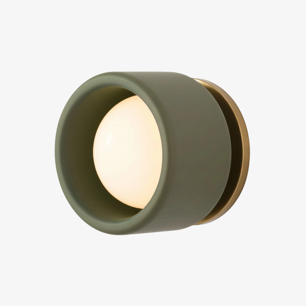 Keramische Ronde Wandlamp Wit Minimalistisch Flush Mount Verlichting voor Hal en Gang