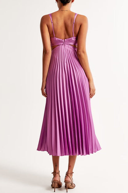Dames Maxi-jurk Plissé Elegante Pasvorm