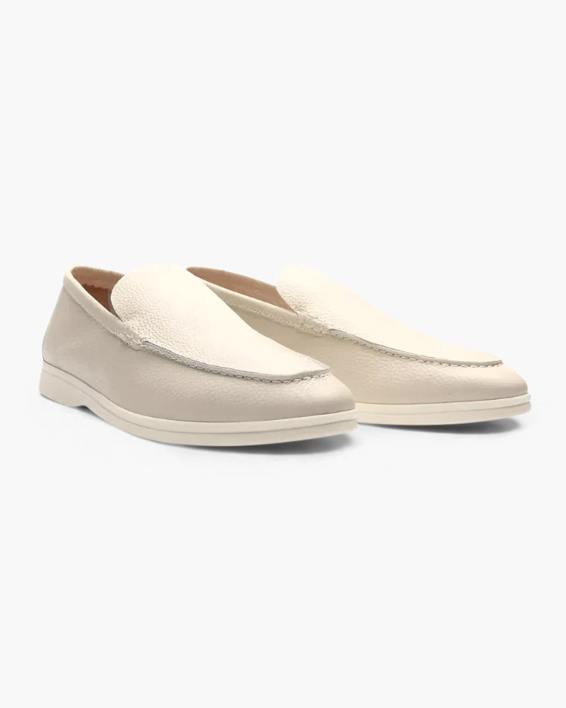 Heren Leder Loafers Koeienhuid Bruin Vintage Look