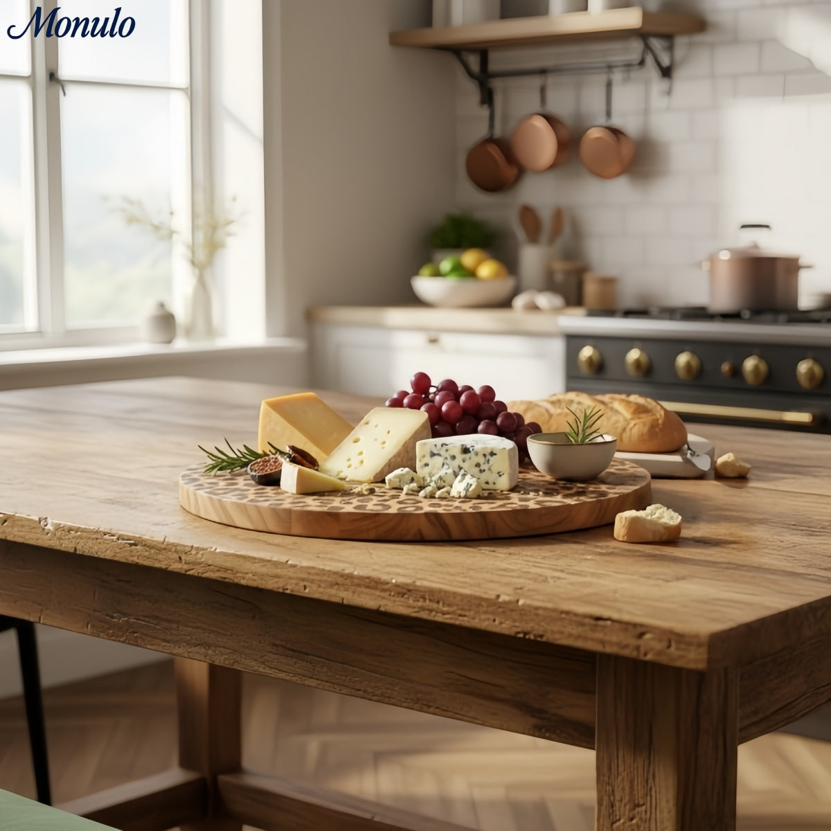 Houten Serveerplank Sapelehout Rond en Vierkant Scandinavisch Design voor Keuken en Tafel