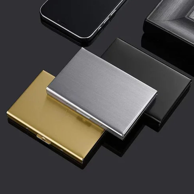 Kaarthouder met RFID-Bescherming Metalen Cardclip Zilver Zwart Goud