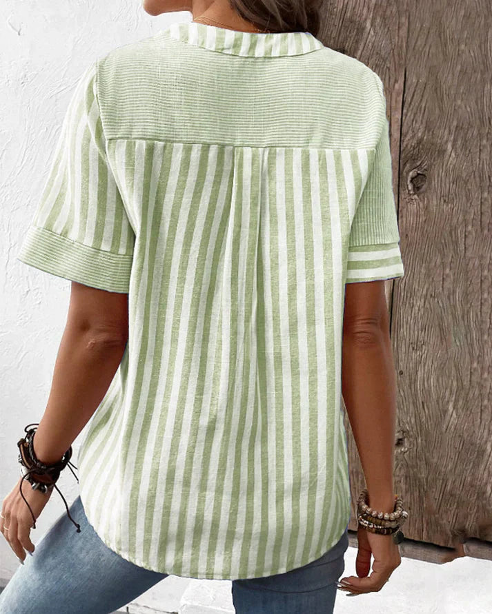 Vrouwelijke Blouse Katoen Elegant en Stijlvol