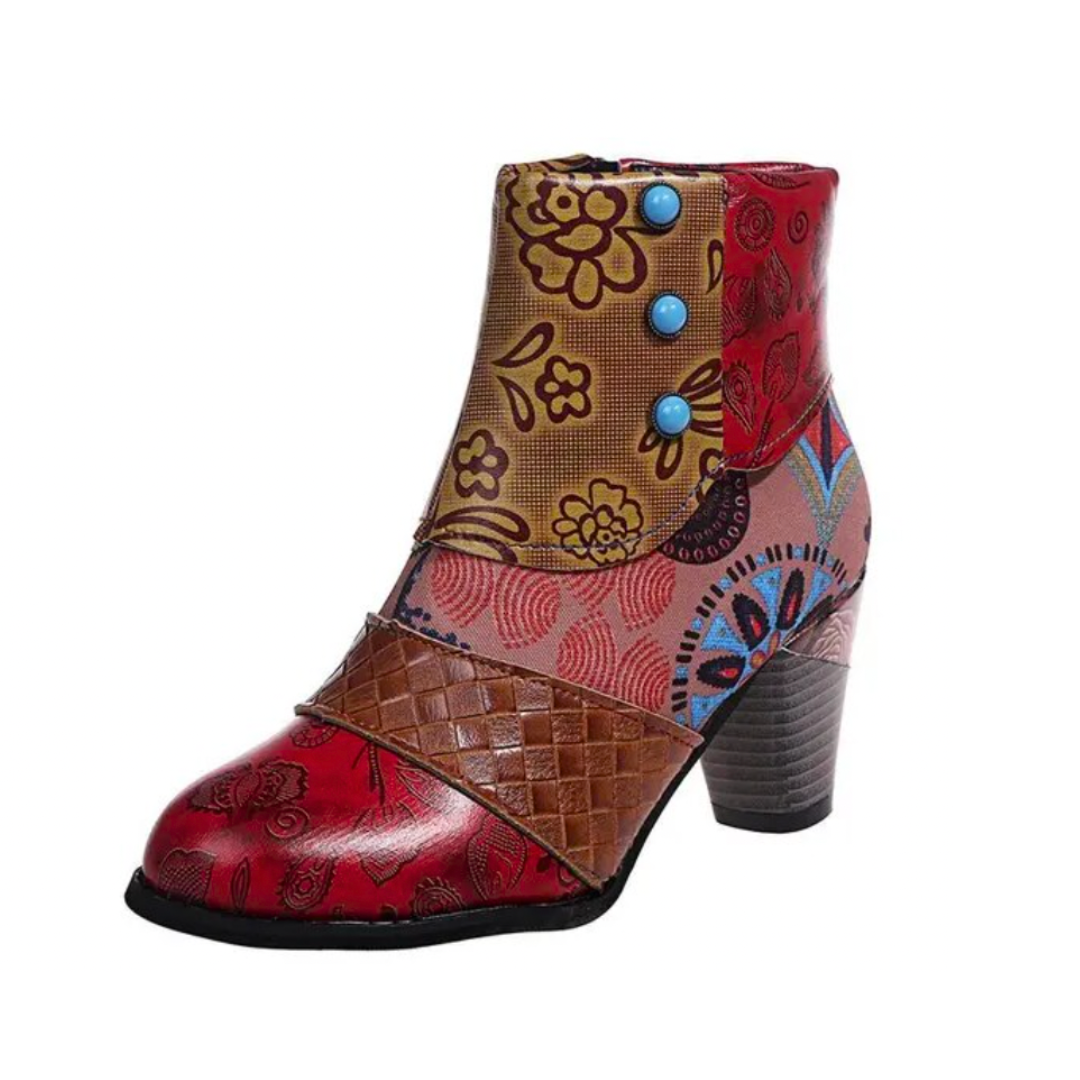 Boho Enkellaarsjes voor Vrouw Patchwork Stijl