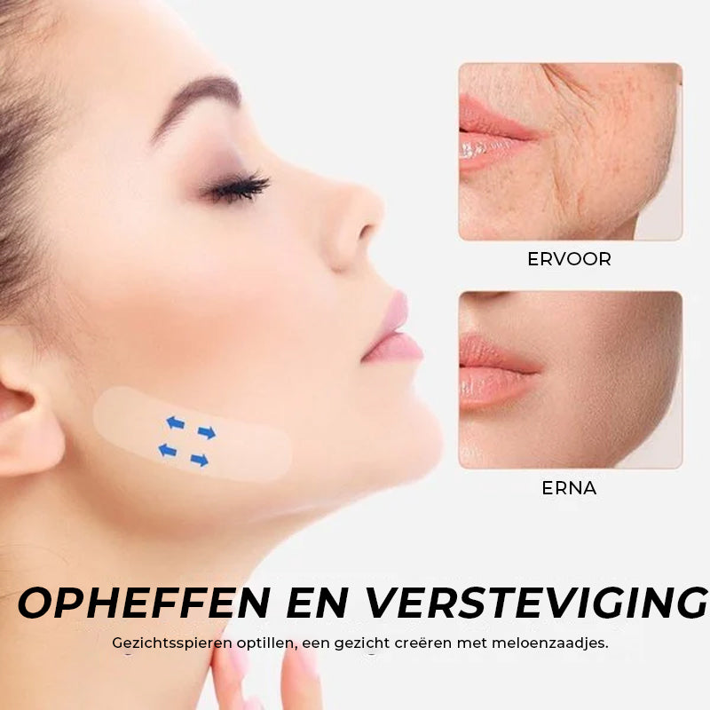 Onzichtbare Face Lift Tape 40 Stuks – Huidvriendelijke Gezichtslifting Strips Anti-Rimpel Huidversteviging V-Vorm Contouring voor Natuurlijke Lift