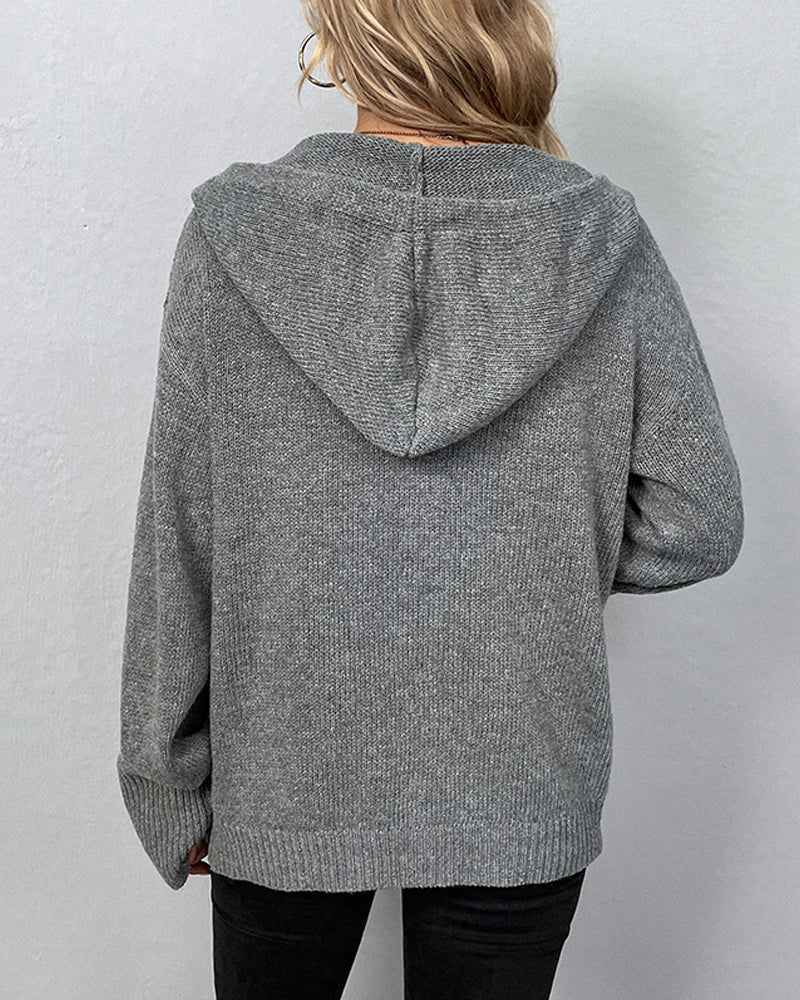 Vest met Capuchon en Veters voor Mannen en Vrouwen Effen Zwart