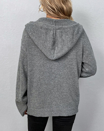 Vest met Capuchon en Veters voor Mannen en Vrouwen Effen Zwart